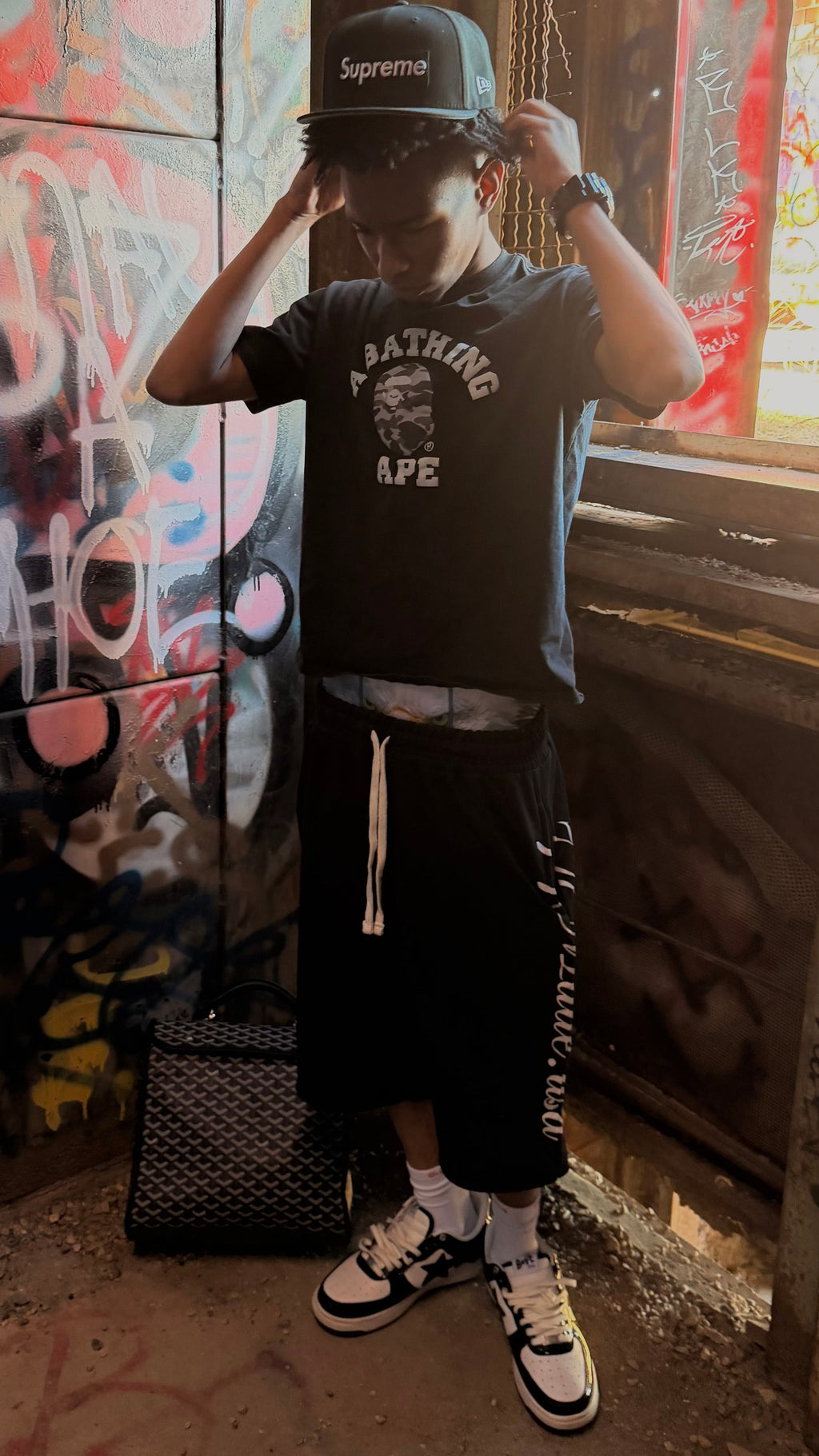 calligraphy shorts