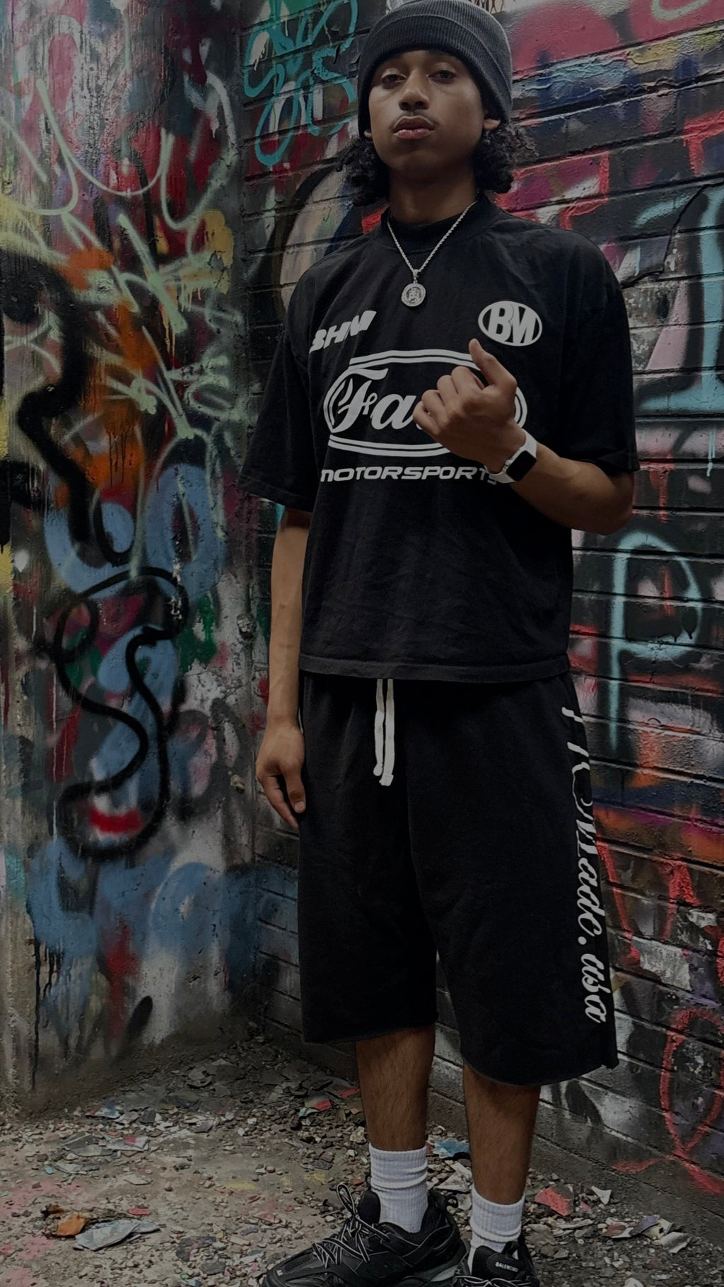 calligraphy shorts